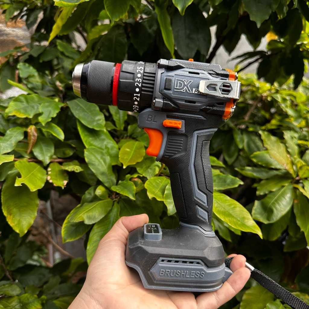 Thân Máy Khoan Pin 3 Chức Năng DKPRO Xanh 10ly Động Cơ Không Chổi Than Sử Dụng Chân Pin Phổ Thông