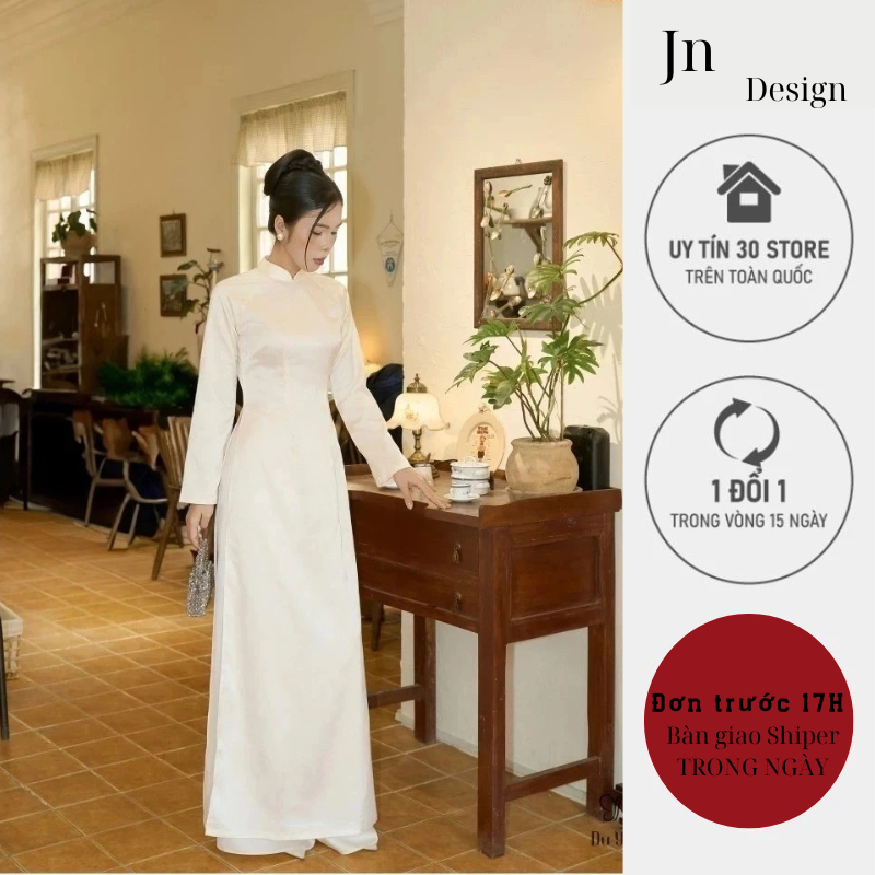 Áo dài cách tân Jn Design dáng suông fom dài chất liệu gấm sang trọng JNN STORE J38