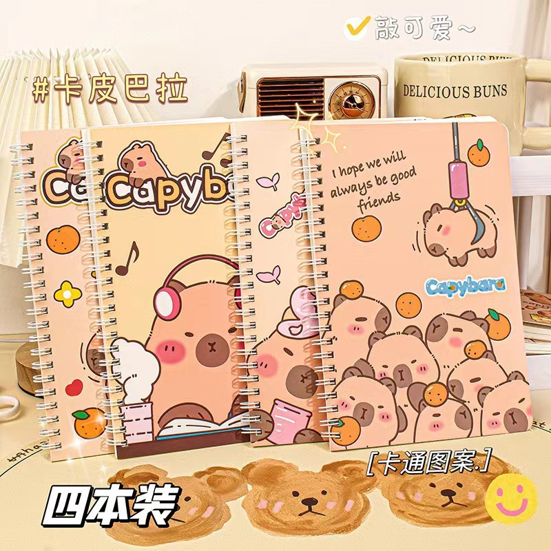Sổ A5 Lò Xo Capybara Dễ Thương Tiện Lợi Xinh Xắn , Sổ Ghi Chép Học Tập Mẫu Xinh Xắn, Sổ A5 Dễ Thương