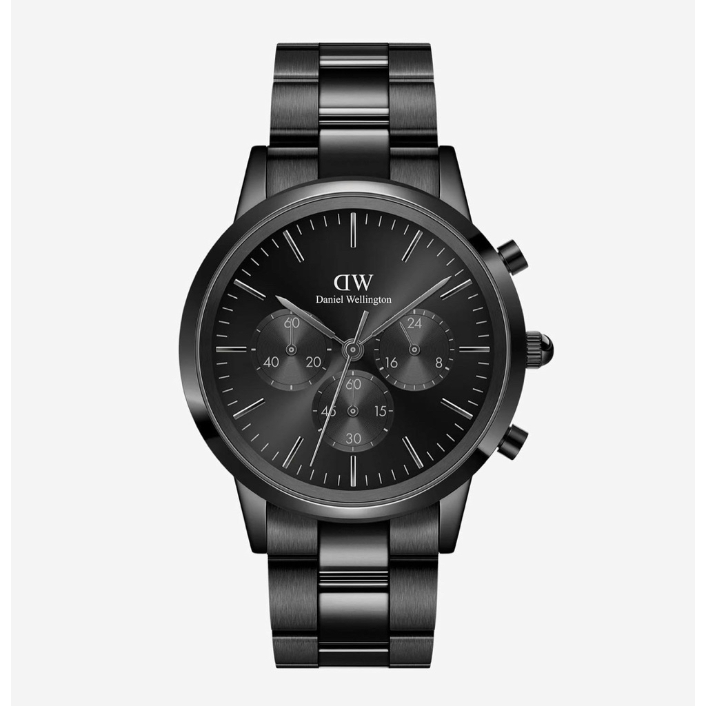[Chính Hãng 100%] DW Đồng Hồ Nam Daniel Wellington – Iconic Chronograph Link Onyx Máy Quartz (Pin) K