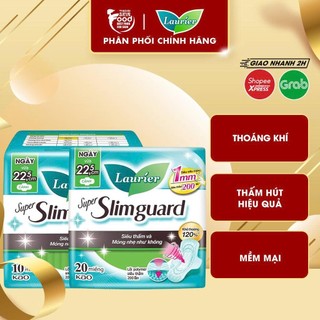  Băng Vệ Sinh Siêu Mỏng Bảo Vệ Laurier Super Slimguard 22,5cm  che tên sản phẩm khi giao hàng  