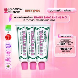 [LG Daily Beauty Official] Combo 3 Kem đánh răng trắng sáng EUTHYMOL Whitening 106G