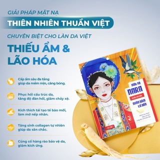 Mặt Nạ Lụa Trẻ Hoá Cấp Ẩm Da NARA Nhân Sâm Tổ Yến