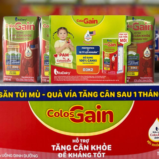 Sữa Bột Pha Sẵn Colos Gain 110ml Thùng 48 hộp [HSD 12/2026]