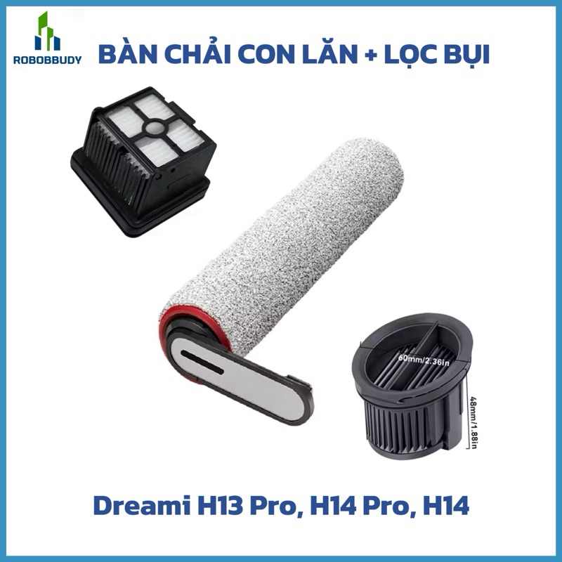 Bàn chải Con Lăn Lọc Bụi Dreame H13 Pro, H14 Pro, H14