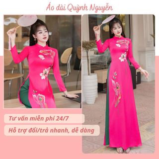  Áo dài áo dài lụa tây thi thêu thủ công cao cấp  họa tiết độc đáo trẻ trung nổi bật MÃ TK198 