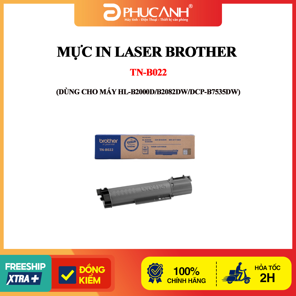 Mực in laser Brother TN-B022 (Dùng cho máy HL-B2000D/B2082DW/DCP-B7535DW)
