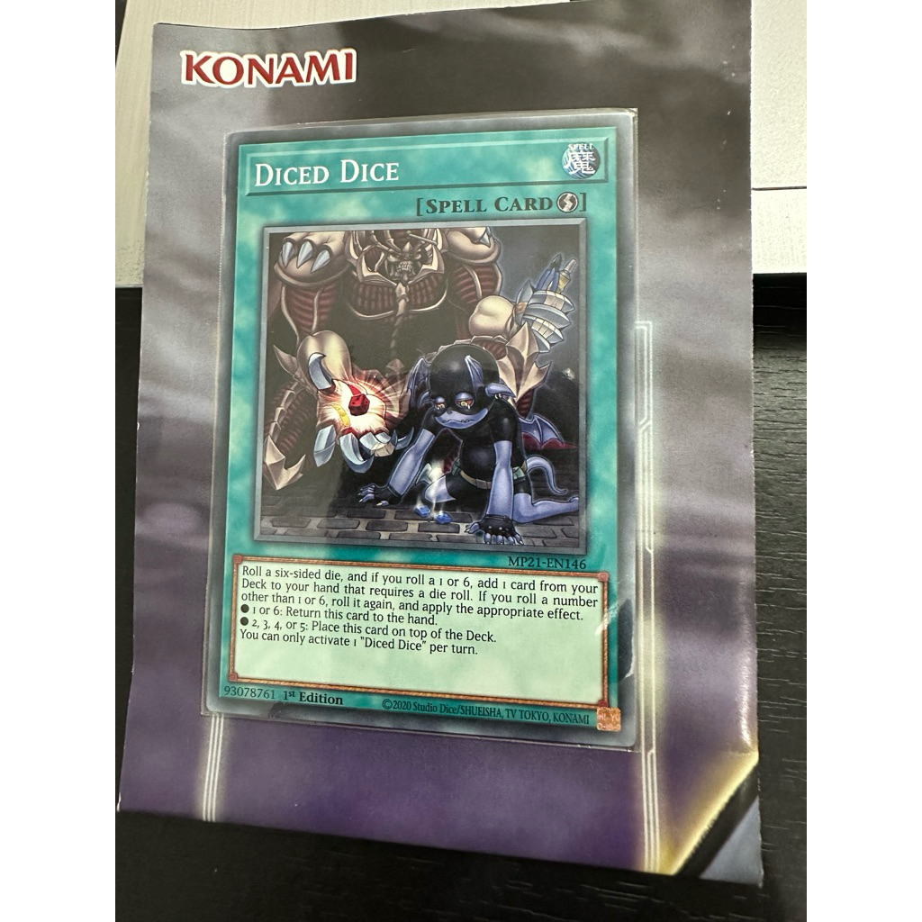 Thẻ bài Yugioh Diced Dice (Real Card)