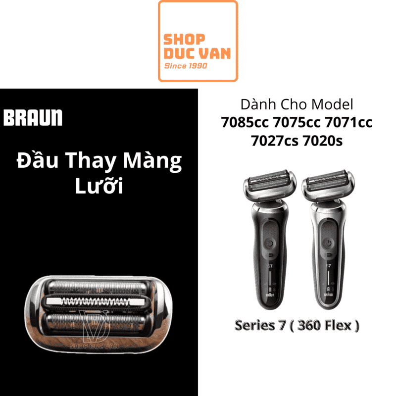 Đầu Cạo Thay Thế Braun 73S Dùng cho Máy Cạo Râu Braun Series 7  Thế Hệ Mới 7085cc 7075cc 7071cc 7027
