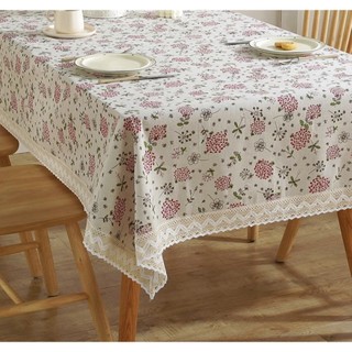   LOẠI 1-VIỀN REN  Khăn trải bàn decor vải canvas họa tiết BỒ CÔNG ANH phong cách Nhật Bản nhẹ nhàng vintage  T004  