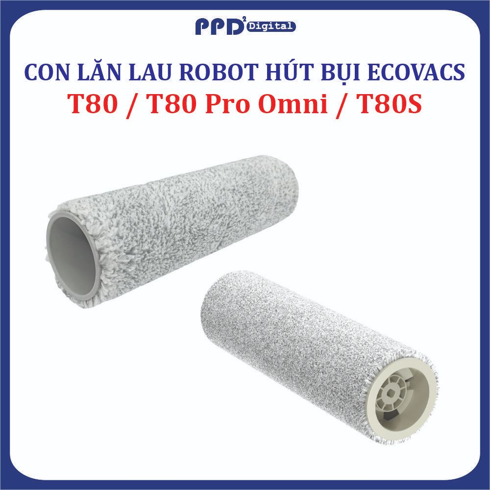Con lăn lau nhà Robot hút bụi lau nhà Ecovacs Deebot T80 , T80 Pro Omni, T80S .