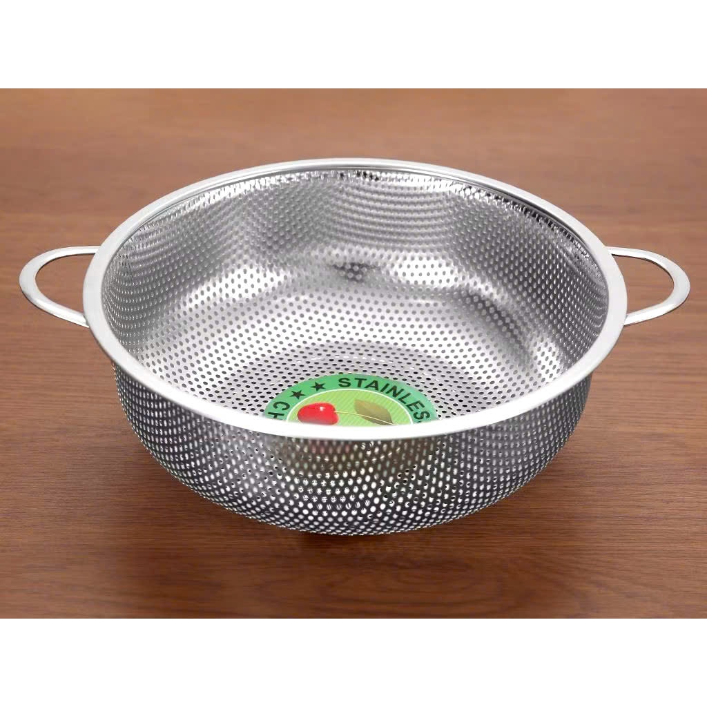 Rổ lưới inox kích thước 18cm, 21 cm, 24 cm, 27 cm , 30 cm, Rổ inox, Rổ inox có quai, Rổ inox có đế n