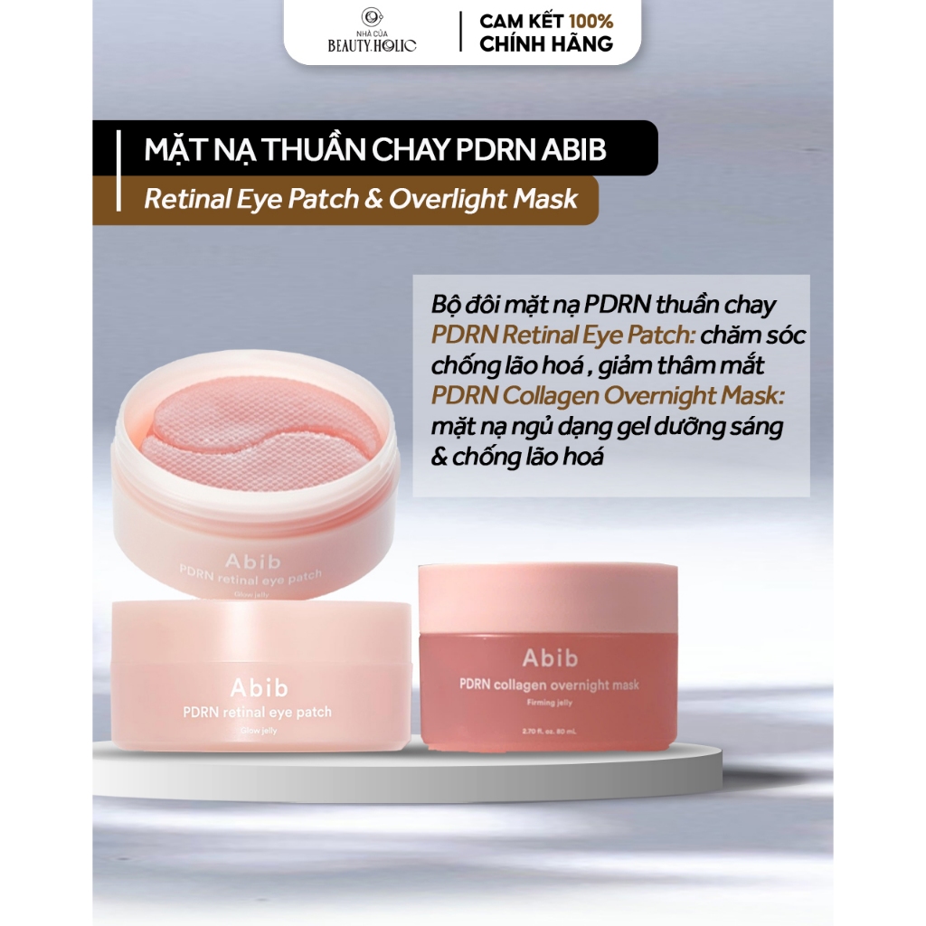 Mặt nạ ngủ gel và mặt nạ mắt thuần chay chiết xuất PDRN thực vật ABIB PDRN OVER NIGHT MASK  - PDRN R