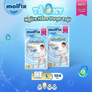   Tặng Bộ Lắp Ghép -Mua 2 Combo đủ 800K  Combo 2 Tã bỉm quần Molfix Oxy Super Jumbo giúp Ngừa Hăm Tã size M,L,XL,XXL,XXXL 