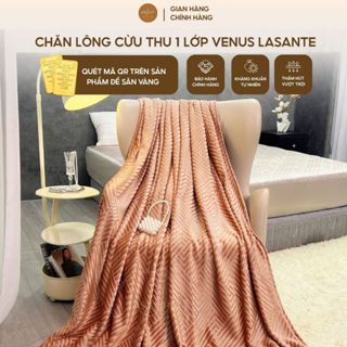  Chăn Lông Cừu Mỏng Lasante VENUS 1 Lớp Kích Thước Lớn 2mx2m3 Siêu Nhẹ Chỉ 1 Kg Dùng Văn Phòng Sofa 
