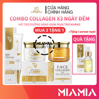  Combo Kem Face Ngày Collagen X3 Đông Trùng Hạ Thảo TN + Kem Face Đêm Sữa Ong Chúa Mỹ Phẩm Đông Anh 