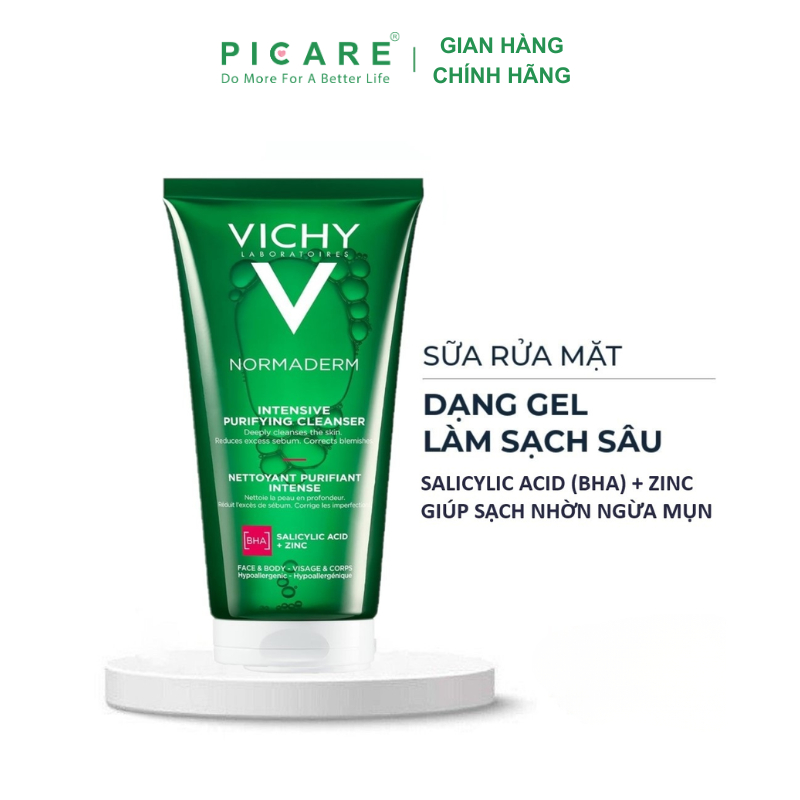 [ Gift ] Gel rửa mặt dành cho da dầu mụn Vichy Normaderm Phytosolution 50ml