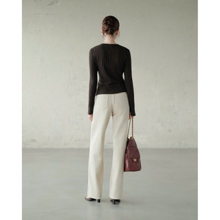 RUBIES Raw Jeans - Quần Dài Nữ Vải Jean Ống Suông Đứng