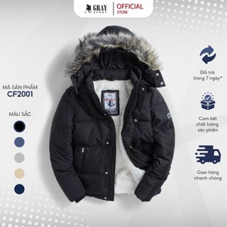  Áo Khoác nam Phao Nam GrayHomme Chần Bông Chống Nước Cao Cấp Siêu Nhẹ Siêu Ấm fom Ôm Vừa Trẻ Trung 