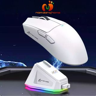  Chuột Ziyou Attack Shark X11 Kèm Dock Không Dây - Chuột Bluetooth Chip PAW3311 Độ Chính Xác Cao 