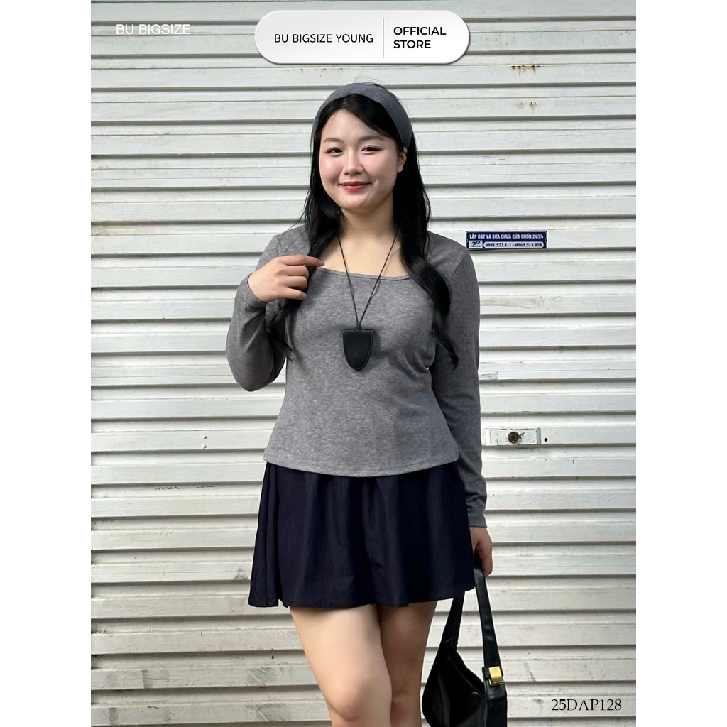 Áo giữ nhiệt cổ vuông BIGSIZE ( 55kg-95kg) - 25DAP128- [ BU Bigsize]