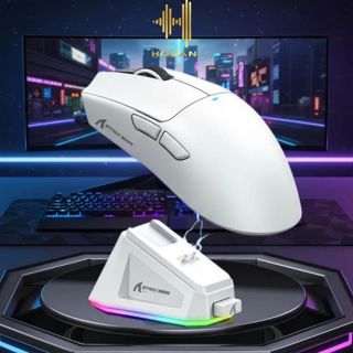  Chuột Bluetooth Ziyou Attack Shark X11 Kèm Dock - Chuột Kết Nối 3 Chế Độ Dock Sạc Led Từ Tính 