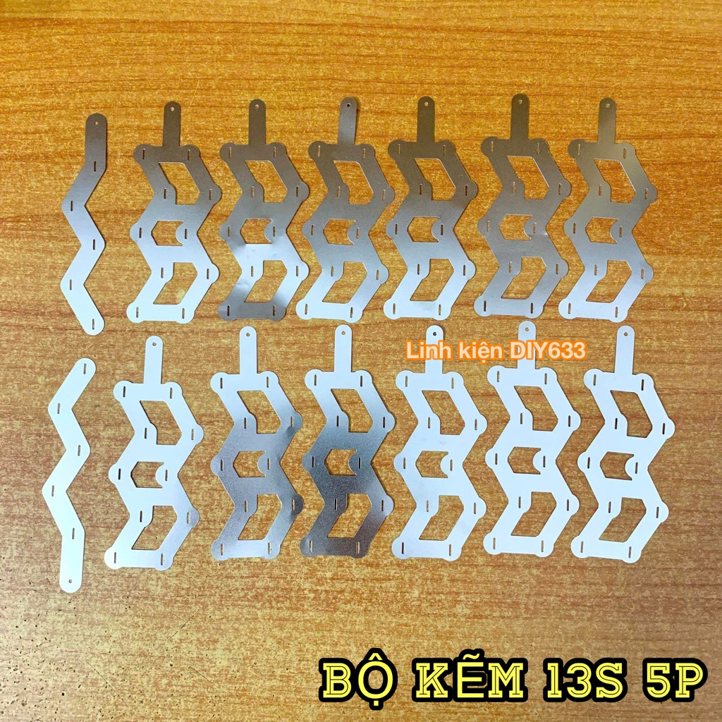 Bộ kẽm 12 miếng 13S5P 18650 (DIY633)