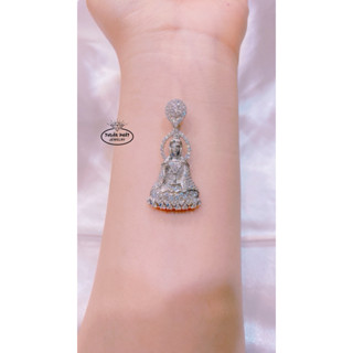  Phụ Kiện Mặt Dây Chuyền MM07 Mẹ Quan Âm 9D Đeo Cổ May Mắn Bình An Trang Sức Bạc Ý Xi Kim- Bạc Thuận Phát Women 