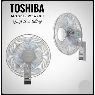  Quạt Treo Tường Toshiba F-WSA20 H VN Có Điều Khiển - Động Cơ Bạc Thau Êm Ái Hàng Chính Hãng 