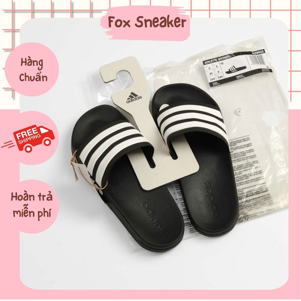 Dép Das Lite Đen Trắng Hàng Chính Hãng CODE: GZ5922 | Fox Sneaker