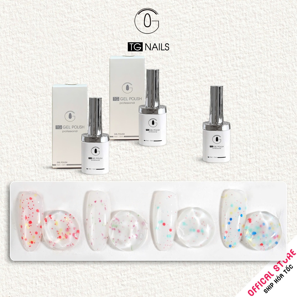 Sơn gel thạch nhũ sữa chua hãng TG cọ tròn