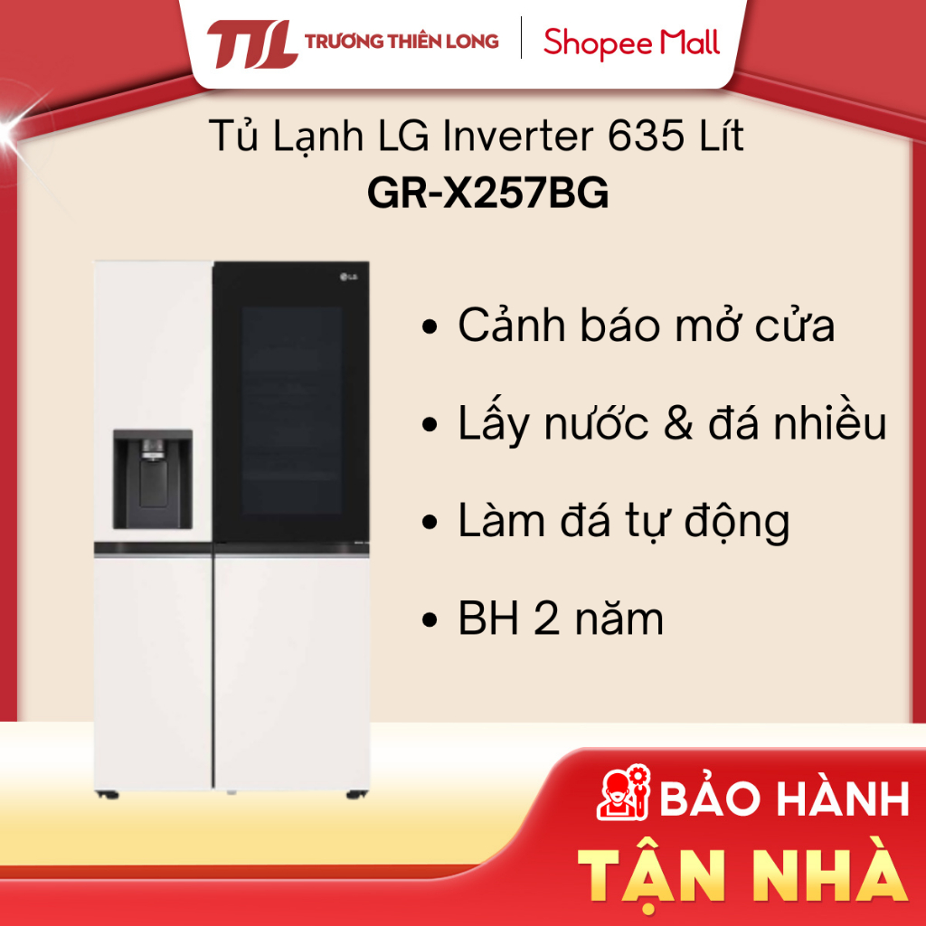GR-X257BG - Tủ Lạnh LG Inverter 635 Lít Side By Side InstaView Door-in-Door GR-X257BG [FREESHIP HCM]