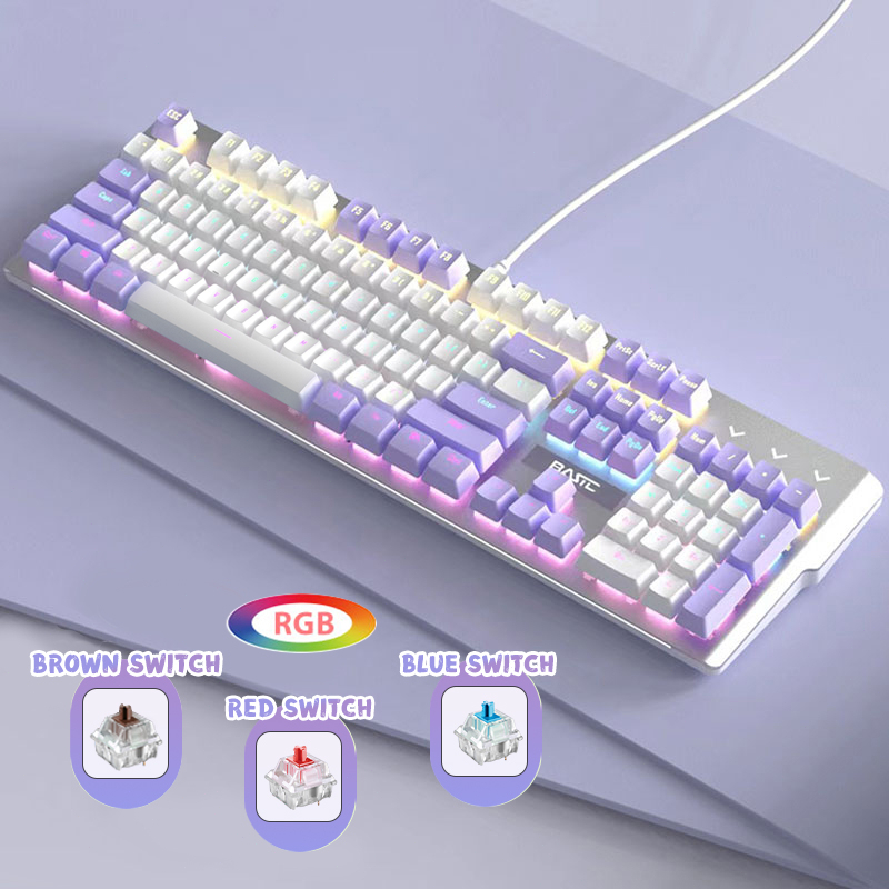 Bàn phím cơ gaming có dây ONIKUMA Red/Brown switch 104/87 phím, có đèn RGB, cho máy tính/laptop | BigBuy360 - bigbuy360.vn