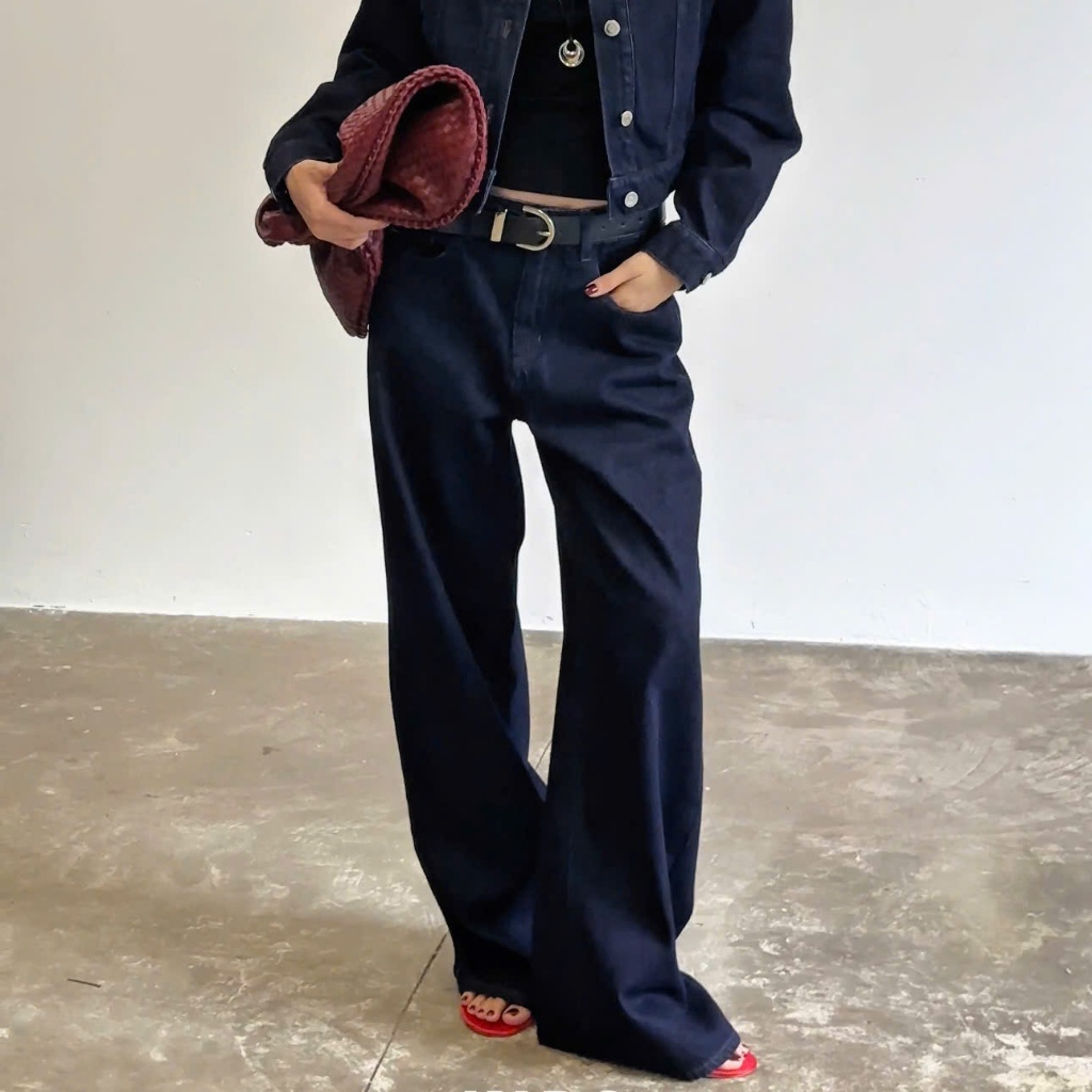 KIDO - Quần jean đài ống suông FIBER JEANS