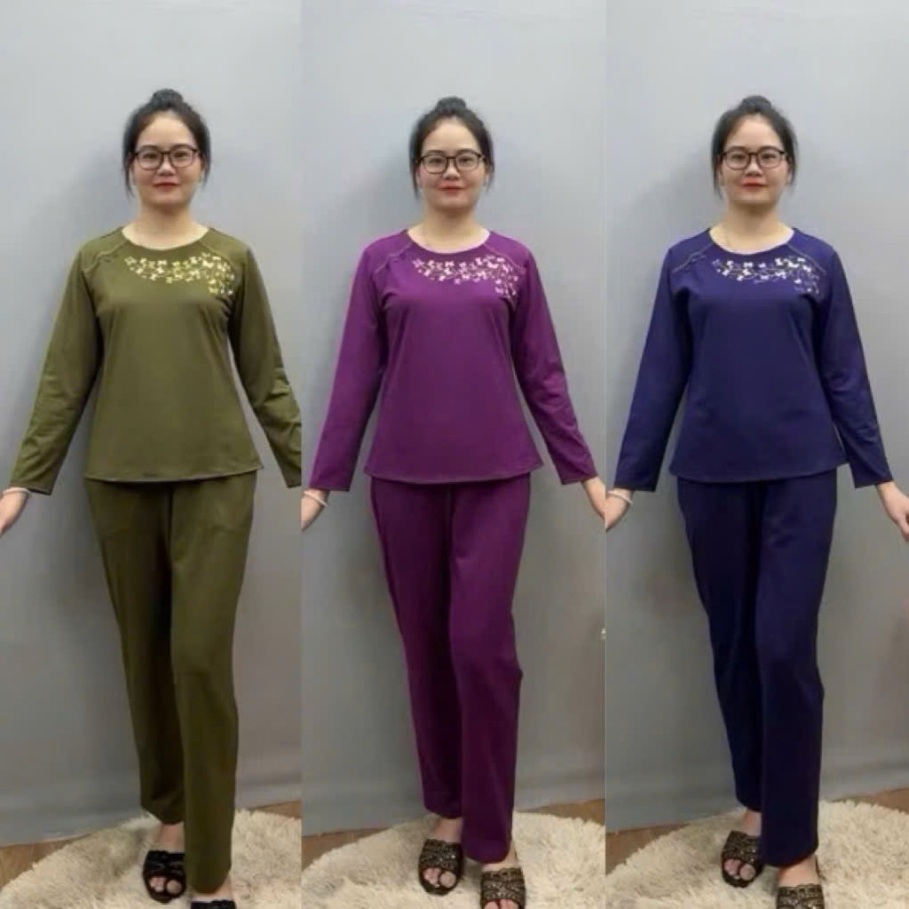 Bộ coton dài tay cho mẹ