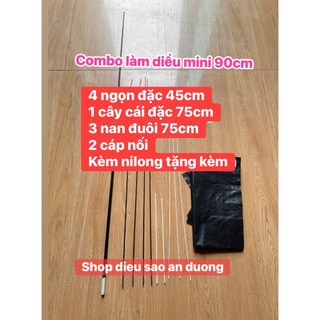  combo làm diều mini 90cm siêu vip rẻ vô địch làm mọi loại dáng diều 
