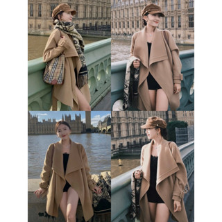  SẴN  Bigsize L-4XL  Áo Khoác Măng Tô Bigsize Nữ Dáng Ngắn Cổ Bẻ Màu Vàng Nâu Sang Chảnh Cá Tính 