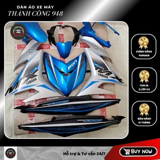 Dàn áo Exciter 150 Xanh Bạc Đen Tem MX King | Hàng Chính Hãng chuẩn đời 2015–2023 | Tặng Tem + Baga + Sticker