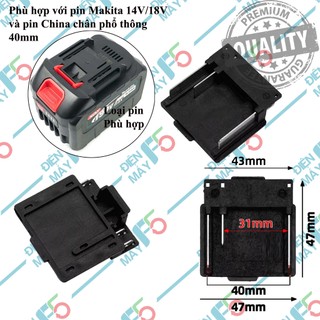 DMF5 Chân đế cài pin Makita - Dayi A3 - China 12.6V - China 16.8V | Tiếp điểm lấy điện các loại pin