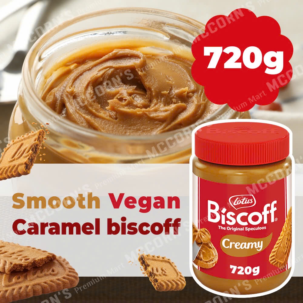 Kem Phết Dạng Mịn Lotus Biscoff Original Caramelised Biscuit Spread Smooth, Hộp 720g