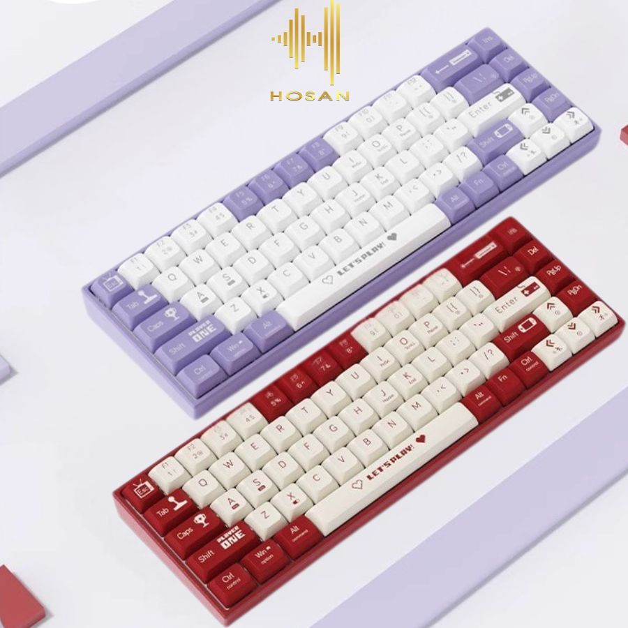 Bàn Phím HOSAN Hotswap AJAZZ AK680 Kết Nối Có Dây Sở Hữu 68 Phím Cơ Kèm Đèn Led Rainbow