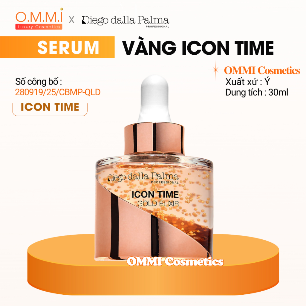 Diego Dalla Palma – Serum Vàng Vi Điểm ICON TIME giúp giảm nếp nhăn, săn chắc và sáng mịn da (30ml) 