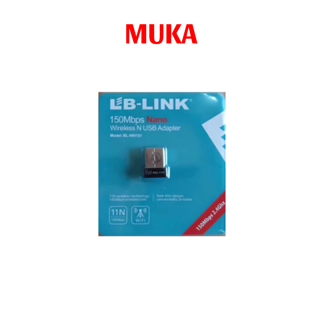 MUKA-[Có sẵn] USB thu wifi LB-LINK 151 tốc độ 150Mbps Nano MSP 02109XQZ