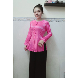ÁO BÀ BA GẤM HOA ĐÁ ( áo lẻ không kèm quần ) SIZE 40-70kg