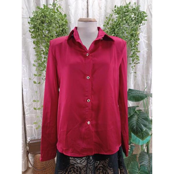 ME DESIGN thanh lý - Áo sơ mi lụa tay dài bymo - Size L