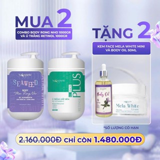   Mua 2 Tặng 2  Combo Kem Body Men Rong Nho Size 1Kg & Kem Ủ Trắng Retinol 1KG Dưỡng Trắng Mờ Thâm 