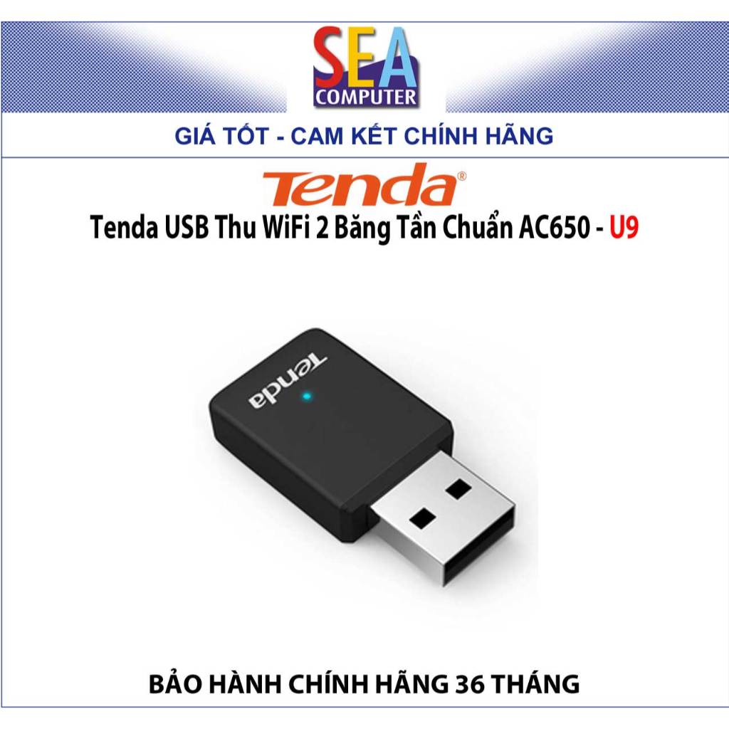 Tenda USB Thu WiFi 2 Băng Tần Chuẩn AC650 - U9