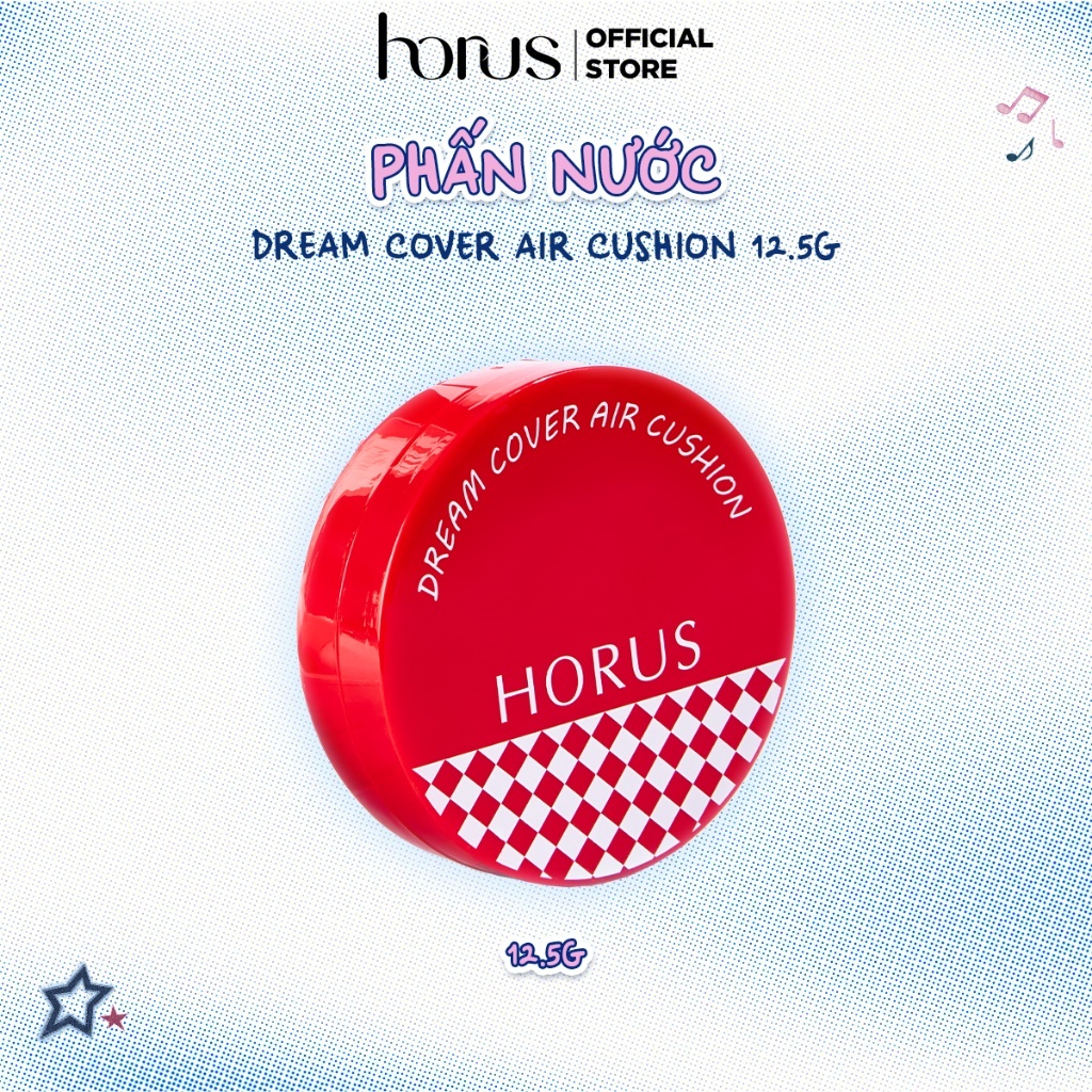 Combo Phấn nước Horus Dream Cover Air Cushion 12.5g + Phấn phủ Horus 4EVERYOUNG LOOSE SETTING POWDER