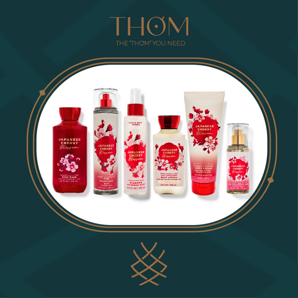 JAPANESE CHERRY BLOSSOM | Sản Phẩm Tắm Dưỡng Xịt Thơm Toàn Thân Body Mist