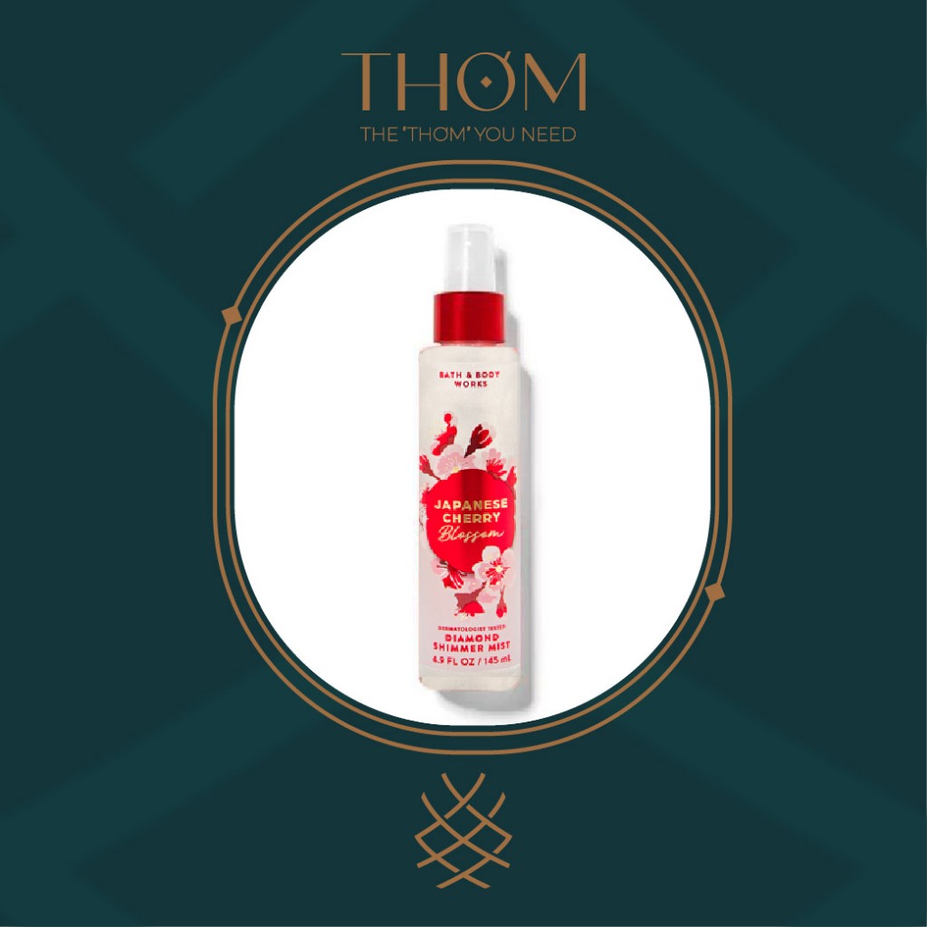 [SHIMMER] JAPANESE CHERRY BLOSSOM SHIMMER | Xịt thơm nhũ kim tuyến tông nước hoa Diamond Shimmer Mis